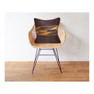 Handwoven Wool Kilim Face Throw Pillow Cover - 16x16"